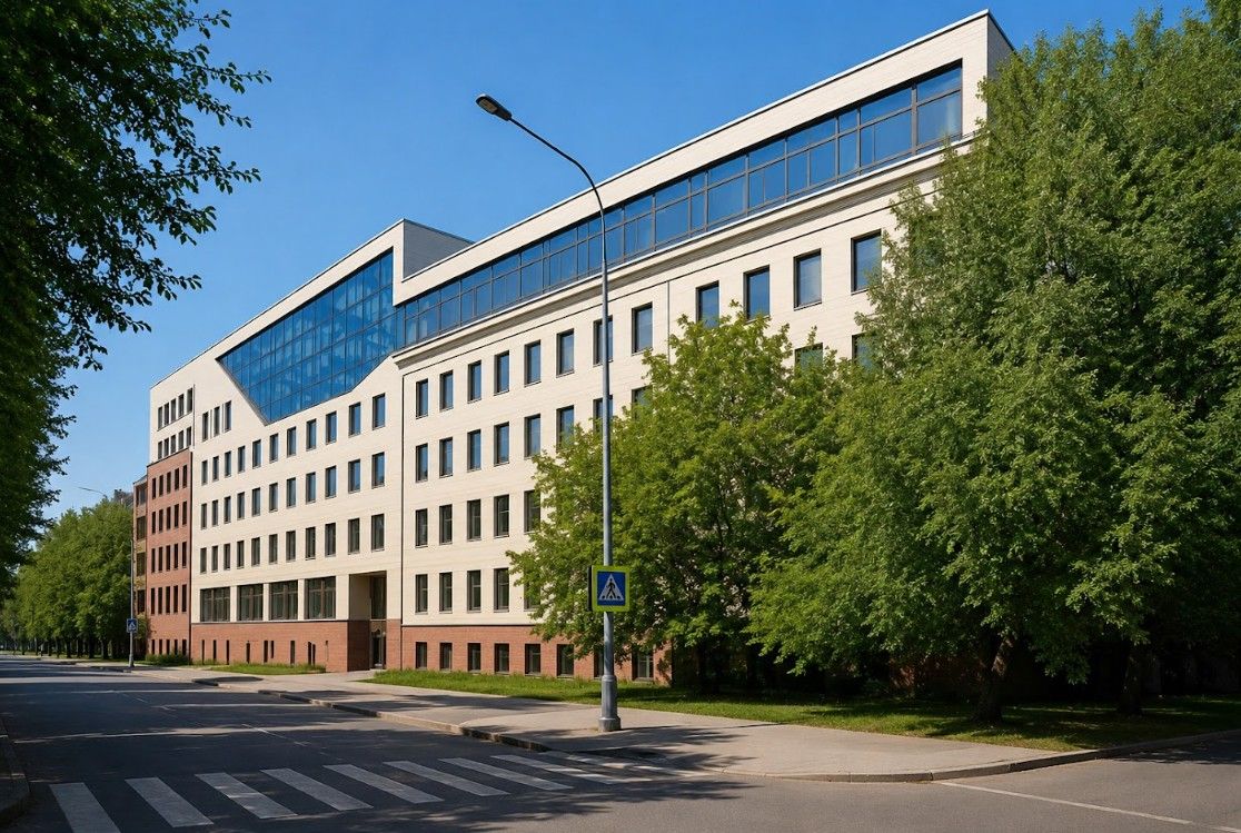 фасад дома, здание по адресу г Москва, Ленинградский пр-кт, д 47 стр 2 